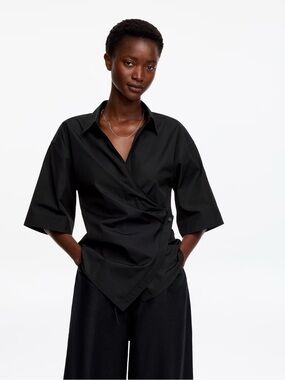 ARKET | COTTON WRAP SHIRT - Size 36